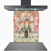 Fortnums In Full Bloom Glass Kitchen Splashback