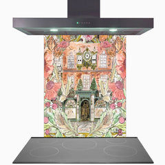 Fortnums In Full Bloom Glass Kitchen Splashback