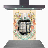Bettys In Full Bloom Glass Kitchen Splashback