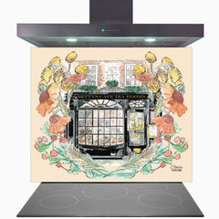 Bettys In Full Bloom Glass Kitchen Splashback