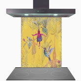 Powder Bloom Fuchsia Glass Kitchen Splashback