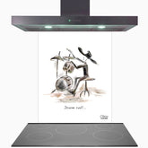 Drum Roll Glass Kitchen Splashback