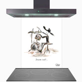 Drum Roll Glass Kitchen Splashback