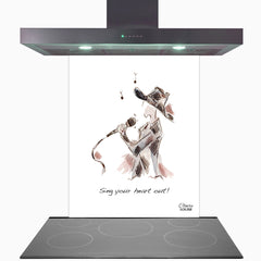 Sing Your Heart Out Glass Kitchen Splashback