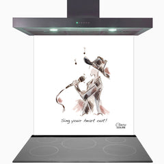 Sing Your Heart Out Glass Kitchen Splashback