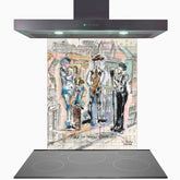 Jazz In New Orleans Glass Kitchen Splashback