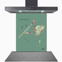 Flute Glass Kitchen Splashback