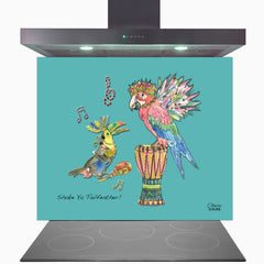 Maracas Glass Kitchen Splashback