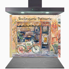 Boulangerie Patisserie Glass Kitchen Splashback