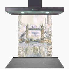 Tower Bridge London Glass Kitchen Splashback