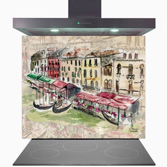 Venice Grand Canal Glass Kitchen Splashback