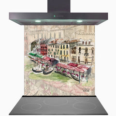Venice Grand Canal Glass Kitchen Splashback