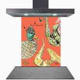 Saxophone Glass Kitchen Splashback
