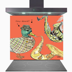 Saxophone Glass Kitchen Splashback