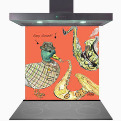 Saxophone Glass Kitchen Splashback
