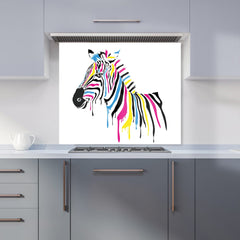 Multi Coloured Zebra Kitchen Splashback