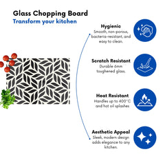 Modern Stylish Abstract Texture Glass Chopping Board