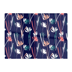 Hand Drawn Wild Flowers Glass Chopping Board