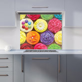 Bright Colourful Cupcakes Kitchen Splashback