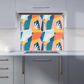 Modern Floral Pattern Kitchen Splashback