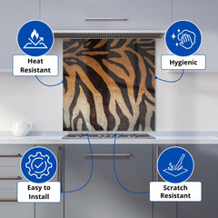Tiger Skin Print Kitchen Splashback