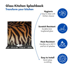 Tiger Skin Print Kitchen Splashback