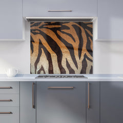 Tiger Skin Print Kitchen Splashback