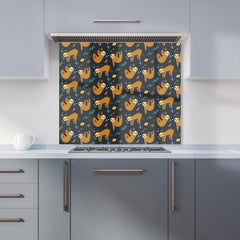 Cute Sloths Kitchen Splashback