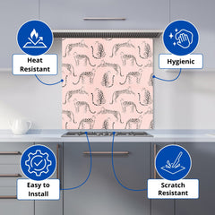 Abstract Leopard Pattern Kitchen Splashback