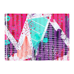 Shabby Geometric Pattern Glass Chopping Board