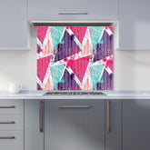 Shabby Geometric Pattern Kitchen Splashback