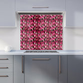 Modern Pink Animal Print Kitchen Splashback