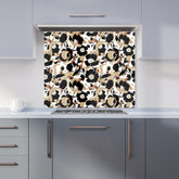 Modern Flower Pattern Kitchen Splashback