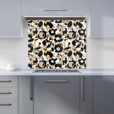 Modern Flower Pattern Kitchen Splashback
