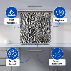Zebra Pattern Kitchen Splashback