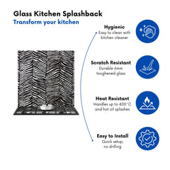 Zebra Pattern Kitchen Splashback