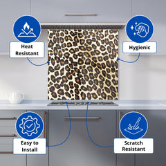 Leopard Hide Print Kitchen Splashback