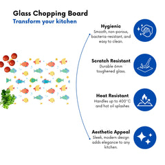 Swimming Fish Glass Chopping Board