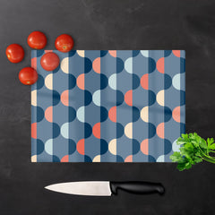 Geometric Pattern Glass Chopping Board