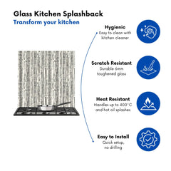 Washed Out Canvas Pattern Kitchen Splashback