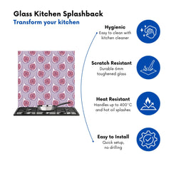 Modern Fig Pattern Kitchen Splashback