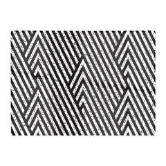 Oblique Black Grunge Pattern Glass Chopping Board