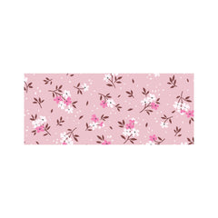 Pretty Pink Flower Pattern Glass Bathroom Splashback