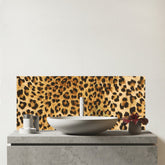 Wild Animal Pattern Glass Bathroom Splashback