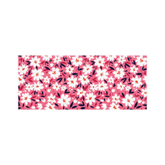 Small Cute White Flower Pattern Glass Bathroom Splashback