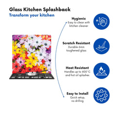 Spring Flowers Kitchen Splashback