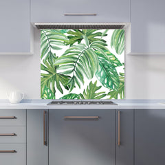 Exotic Rainforest Leaves Kitchen Splashback