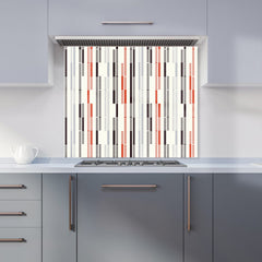 Dashed Stroke Pattern Kitchen Splashback