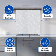 Geometric Triangle Pattern Kitchen Splashback