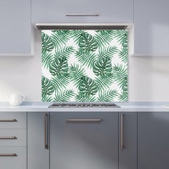Watercolour Tropical Leaves Kitchen Splashback